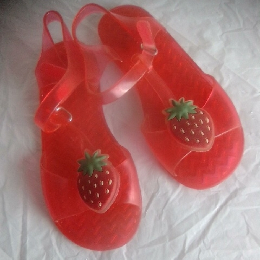 Strawberry Kids Jelly Sandals - Red/pink